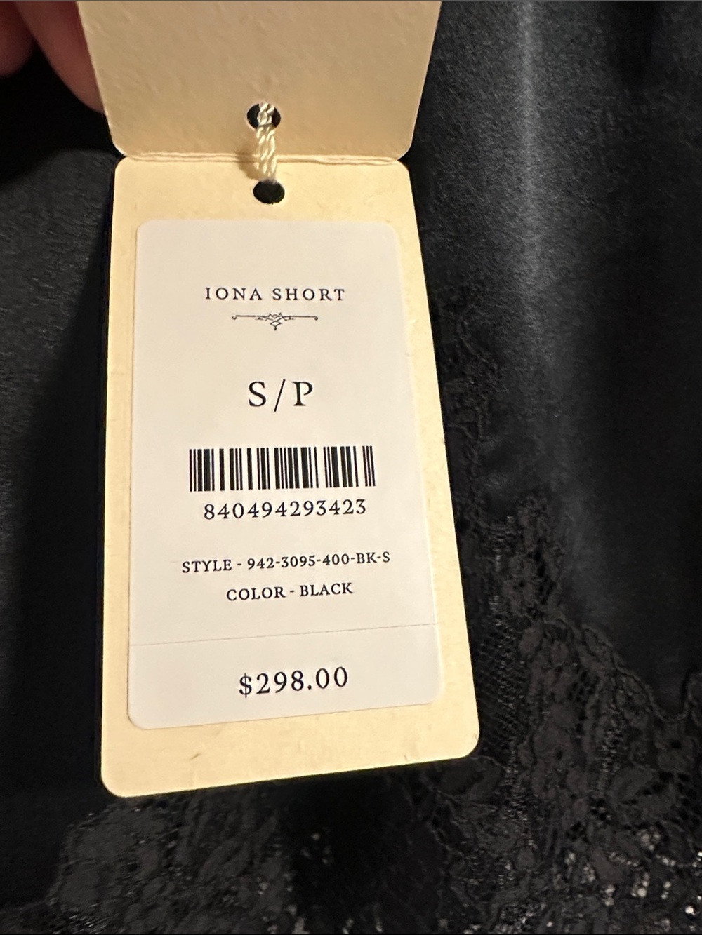 NWT Doen Iona Silk Lace Short in Black size S - Picture 7 of 13